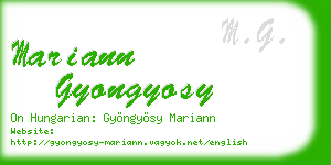 mariann gyongyosy business card